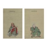 Two Chinese paintings of Luohan