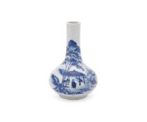 A Chinese blue and white and underglaze red bottle vase