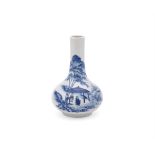 A Chinese blue and white and underglaze red bottle vase