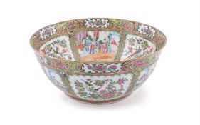 A large Chinese Famille Rose punch bowl