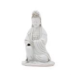 A blanc de Chine model of Guanyin