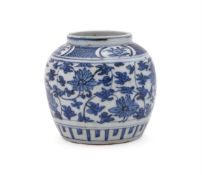 A Chinese blue and white jar