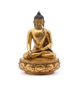 A gilt bronze Figure of Buddha