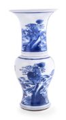 A Chinese blue and white 'Phoenix' vase