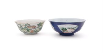 A Chinese Famille Rose 'West Lake' bowl