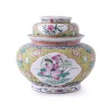 A Chinese Famille Rose vase and cover