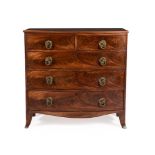 A REGENCY MAHOGANY CHEST OF DRAWERS