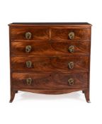 A REGENCY MAHOGANY CHEST OF DRAWERS