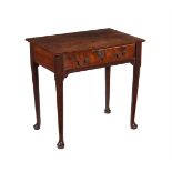 A GEORGE II OAK SIDE TABLE OR LOW BOY