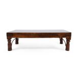 AN INDIAN HARDWOOD LOW TABLE