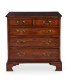 A GEORGE III MAHOGANY CHEST OF DRAWERS