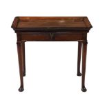 A GEORGE II MAHOGANY TRAY TOP SIDE OR SILVER TABLE