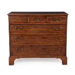 A GEORGE III MAHOGANY CHEST OF DRAWERS