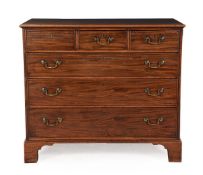 A GEORGE III MAHOGANY CHEST OF DRAWERS