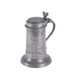 A CHARLES II PEWTER 'BEEFEATER' TANKARD