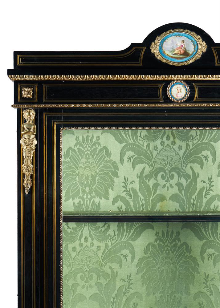 A PAIR OF NAPOLEON III EBONISED AND GILT METAL MOUNTED SIDE CABINETS - Image 5 of 5