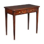 A GEORGE III MAHOGANY SIDE TABLE