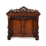 Y AN ANGLO INDIAN ROSEWOOD SIDE CABINET