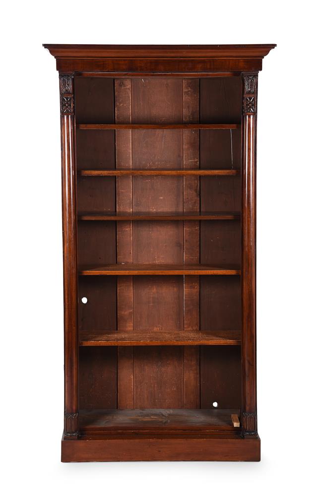 A WILLIAM IV MAHOGANY OPEN BOOKCASE