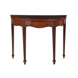 A GEORGE III MAHOGANY CARD TABLE