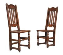 A PAIR OF OAK SIDE CHAIRS