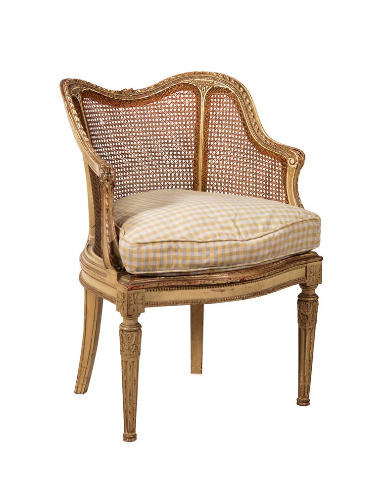 A CREAM PAINTED BERGERE IN LOUIS XVI STYLE