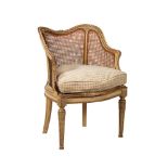 A CREAM PAINTED BERGERE IN LOUIS XVI STYLE