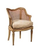 A CREAM PAINTED BERGERE IN LOUIS XVI STYLE