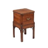 A GEORGE III MAHOGANY WINE COOLER OR CELLARET