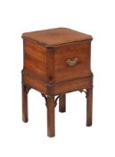 A GEORGE III MAHOGANY WINE COOLER OR CELLARET
