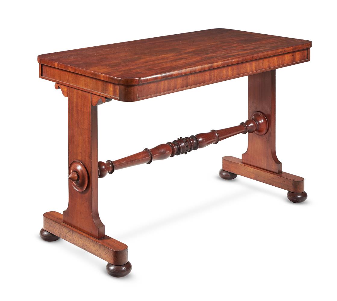 A WILLIAM IV MAHOGANY LIBRARY TABLE