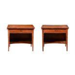 A PAIR OF FRENCH OAK SIDE TABLES