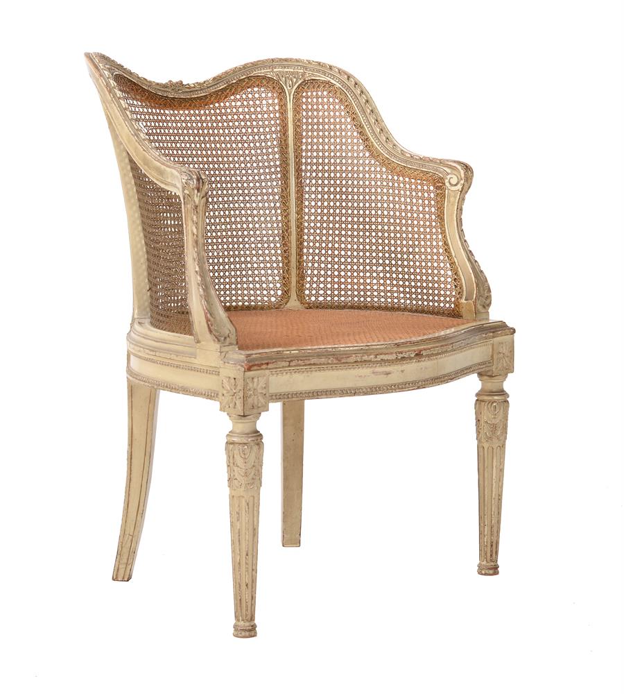 A CREAM PAINTED BERGERE IN LOUIS XVI STYLE - Image 3 of 3