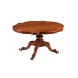 A VICTORIAN WALNUT CENTRE TABLE