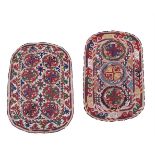 TWO UZBEK SADDLE COVERS