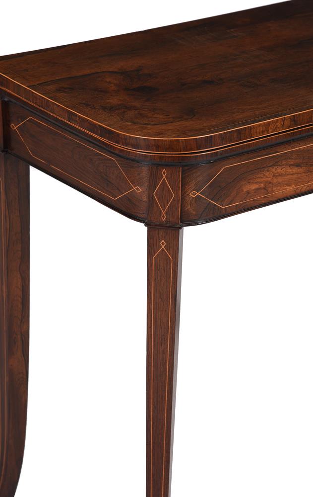 Y A REGENCY ROSEWOOD AND BOXWOOD STRUNG FOLDING TABLE - Image 3 of 4
