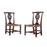 A PAIR OF GEORGE III MAHOGANY SIDE CHAIR FRAMES