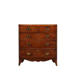 A GEORGE III MAHOGANY CHEST OF DRAWERS