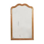 A GILTWOOD OVERMANTEL WALL MIRROR