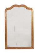 A GILTWOOD OVERMANTEL WALL MIRROR