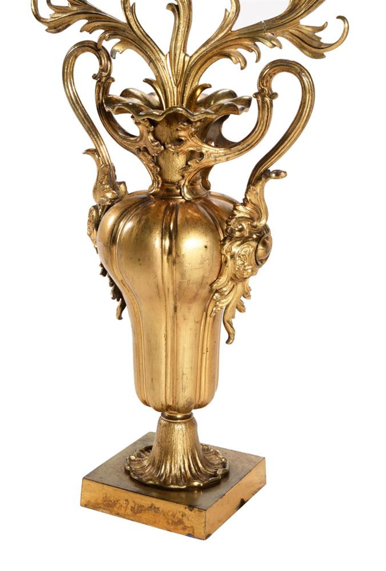 A PAIR OF LOUIS PHILIPPE GILT METAL THREE-LIGHT CANDELABRA - Image 4 of 4