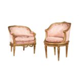 A GILTWOOD DRESSING CHAIR IN LOUIS XVI STYLE