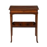 AN EDWARDIAN MAHOGANY METAMORPHIC SIDE AND WRITING TABLE