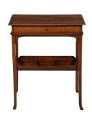 AN EDWARDIAN MAHOGANY METAMORPHIC SIDE AND WRITING TABLE