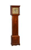 A GEORGE III FRUITWOOD LONGCASE CLOCK