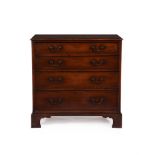 A GEORGE III MAHOGANY CHEST OF DRAWERS