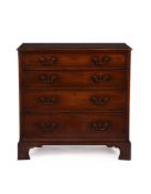 A GEORGE III MAHOGANY CHEST OF DRAWERS