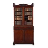 A REGENCY MAHOGANY SECRETAIRE BOOKCASE