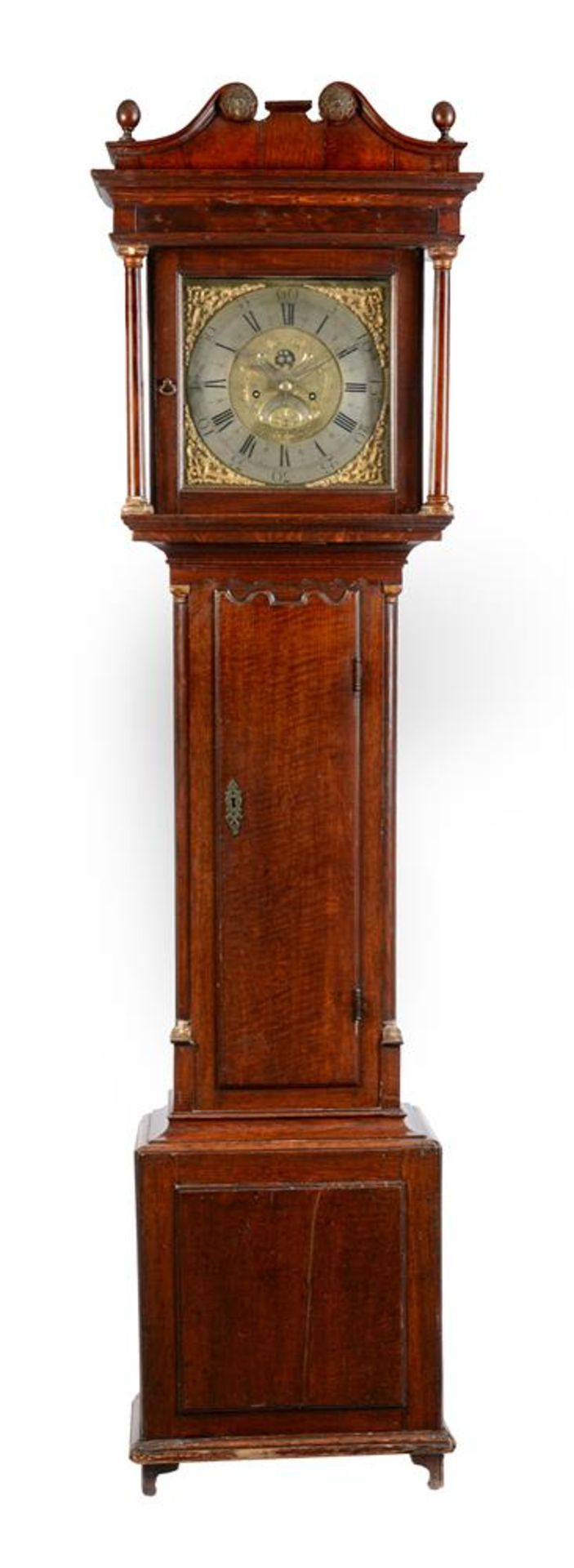 A GEORGE III OAK LONGCASE CLOCK, JOHN LAWSON