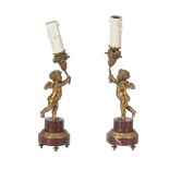 TWO PAIRS OF FIGURAL TABLE LAMPS